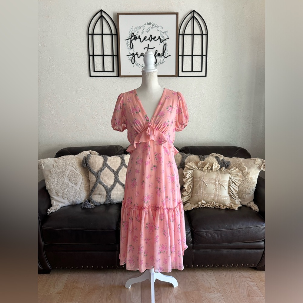 Loveshackfancy X Target Collab Pink Midi Dress - … - image 5